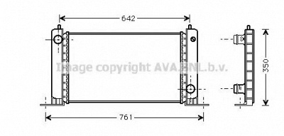 AVA QUALITY COOLING ft2243 -  Радиатор, охлаждение двигателя